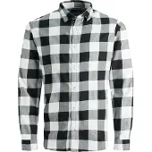 Jack & Jones Skjorte 'Gingham' sort / hvid