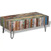 vidaXL Sofabord 100x50x38 Cm Massivt Genbrugstræ