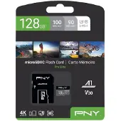 PNY Microsd 128gb Class 10 Hukommelseskort Med Adapter