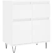 vidaXL skænk 60x35x70 cm konstrueret træ hvid