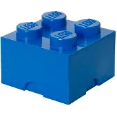 LEGO Storage Opbevaringsboks - 4 Knopper - (Bright Blue)