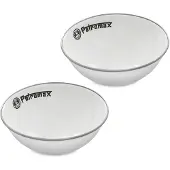 Petromax Enamel Bowls white 2 pieces 160ml, skål, hvid