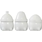 DBKD Hipster Triplets juledekoration 3-pak Shiny white