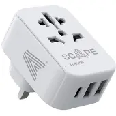 Scape Travel International Britisk Usb A/c Rejse-vægoplader 15w
