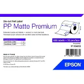 Epson Premium - Polypropylen (PP) - mat - permanent akryllisk klæbemiddel - 76 x 51 mm 9630 etikette(r) (18 rulle(r) x 535) boks - pressestempel skæreetikette