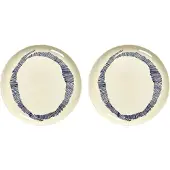 Serax Ottolenghi Feast tallerken L Ø26 cm 2-pak White stripes-blue