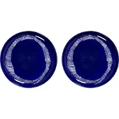 Serax Ottolenghi Feast tallerken M Ø22,5 cm 2-pak Dark blue stripes-white