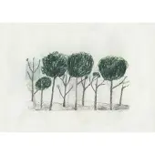 Fine Little Day Trees plakat 50x70 cm Sort/Offwhite