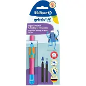 Pelikan griffix, Kuglepen, Lyserød, Blå, Plast, Venstrehåndet, Tyskland