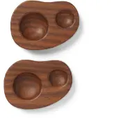 Ferm Living Cairn æggebæger 2-pak Dark brown