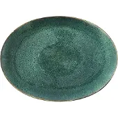 Bitz ovalt fad 45x34 cm Sort-grøn