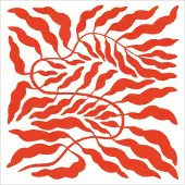 Fine Little Day Orange red leaf 50x50 cm
