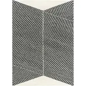 NJRD Rectangles uldtæppe naturhvid 200x300 cm