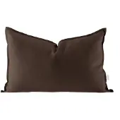 Scandi Living Calm pudebetræk hør 40x60 cm Chocolate Brown