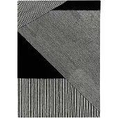 NJRD Stripes uldtæppe sort 200x300 cm