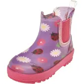Playshoes Gummistøvler 'Marienkäfer' lavendel / hindbær / mørkerød / offwhite