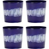 Serax Ottolenghi Feast kaffekop 25 cl 4-pak Dark blue-white