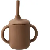 Scandi Living Idun krus med sugerør silikone 120 ml Hazel