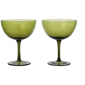 Ferm Living Host cocktailglas 24 cl 2-pak Moss green