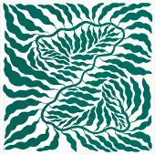 Fine Little Day Green plakat 70x70 cm