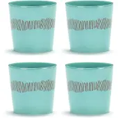 Serax Ottolenghi Feast kaffekop 25 cl 4-pak Azure stripes-red