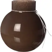ERNST glasvase rund brun H22 cm Ø21 cm
