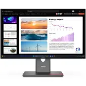 Lenovo ThinkVision P24Q-40 - LED-skærm - 24 (23.8 til at se) - 2560 x 1440 QHD @ 120 Hz - IPS - 300 cd/m² - 1500:1 - HDR10 - 4 ms - HDMI, DisplayPort - ravnsort
