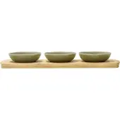 Villa Collection Shoku bambusbakke med 3 skåle Pure Green