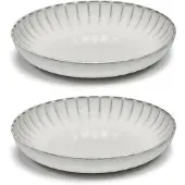 Serax Inku high tallerken M Ø21 cm 2 stk White