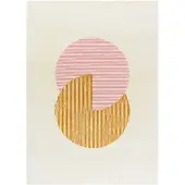 NJRD Circles uldtæppe pink 200x300 cm