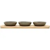 Villa Collection Shoku bambusbakke med 3 skåle Warm Brown