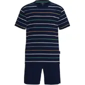 Götzburg Pyjamas kort natblå / brun / mørkegrøn