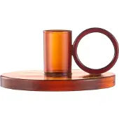 Muurla Loop lysestage Ø11 cm Amber