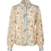 Dea Kudibal Bluse 'Umasdea' beige / lysegrøn