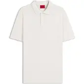 HUGO Slim fit poloshirt i slub-interlock