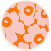 Marimekko Unikko tallerken Ø20 cm White-pink-orange