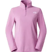 The North Face - Fleece dame - W Glacier Fleece 1/4 Zip Jacket Hushed Lavender til UnisexUld - Størrelse M - Lilla