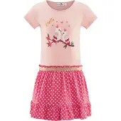 Happy girls Kjole guld / pink / lyserød / hvid