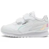 Puma ST Runner v4 Holo Sneakers Kids, Shoes, White/Silver, 31.5