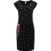 Ragwear Sommerkjole 'Penelope' lyserød / sort