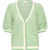 Ichi Cardigan 'IHArdina' creme / grøn