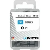 Witte Ph 2 Bitflex Tin Phillips Phillips-skruetrækkerbit 25 Enheder