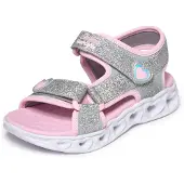 SKECHERS Sandaler m. Lys - Girls Heart - Silver/Pink - - 29 - Sandal
