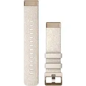 Garmin - Sportsure - Bracelet QuickFit 20mm Nylon chiné crème avec boucle or pâle til Unisex - Guld