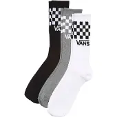 Vans - Sokker - Classic Check Crew Black White til Unisex - Størrelse L - Sort