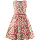 Happy girls Kjole lysegul / mint / magenta