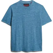 Superdry Superdrytil mænd. M1012186A Slub Marl T-shirt blå (L), Casual, Bomuld, Korte ærmer