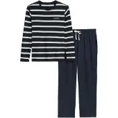 Marc O'Polo Pyjamas lang navy / uldhvid