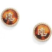 Ralph Lauren Øreringe sand / mørkebrun / guld