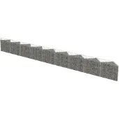 vidaXL gabionvæg galvaniseret stål 630 x 30 x 50 cm
